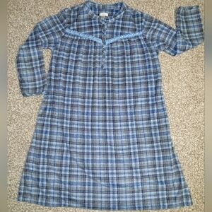 Celestial Dreams Blue Plaid soft nightgown
